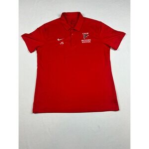 Nike Dri-FIT Mens Large Red CHSW Falcons Soccer Polo Shirt Short Sleeve JS